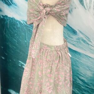 Cleobella Pink and Green High Low Dress